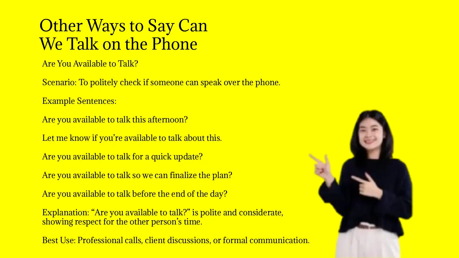 Other Ways to Say Can We Talk on the Phone