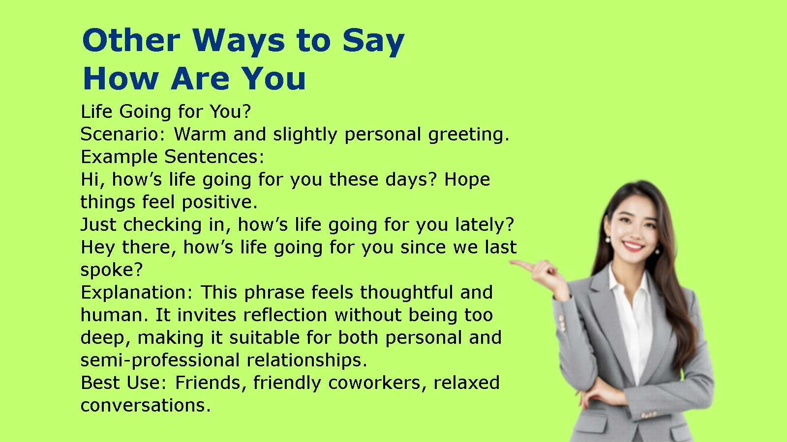 Other Ways to Say How Are You