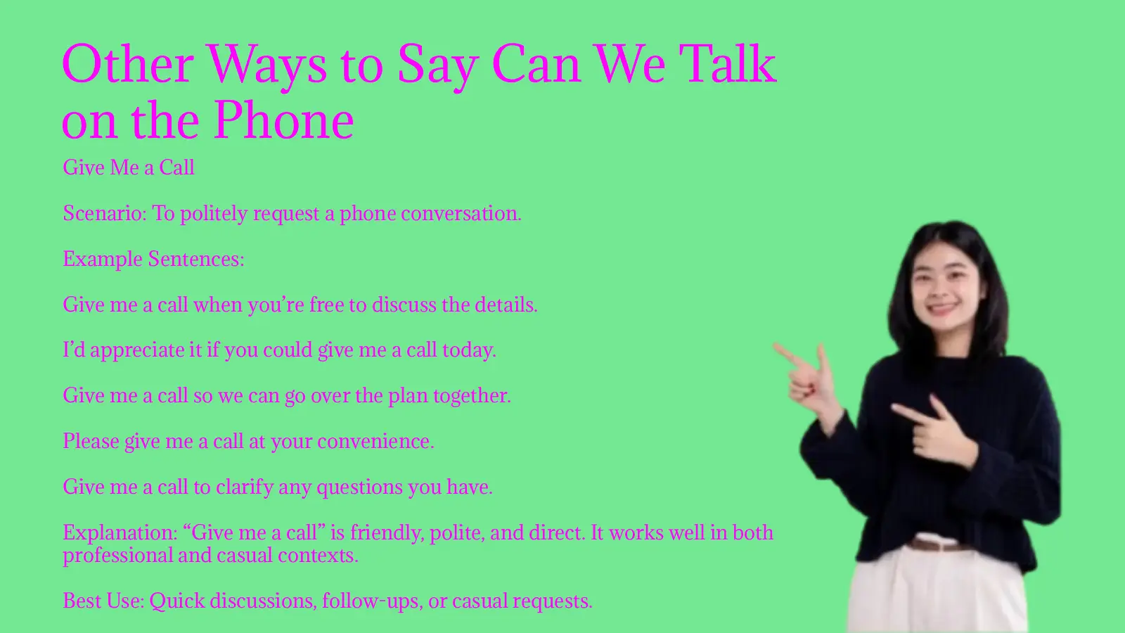 Other Ways to Say Can We Talk on the Phone