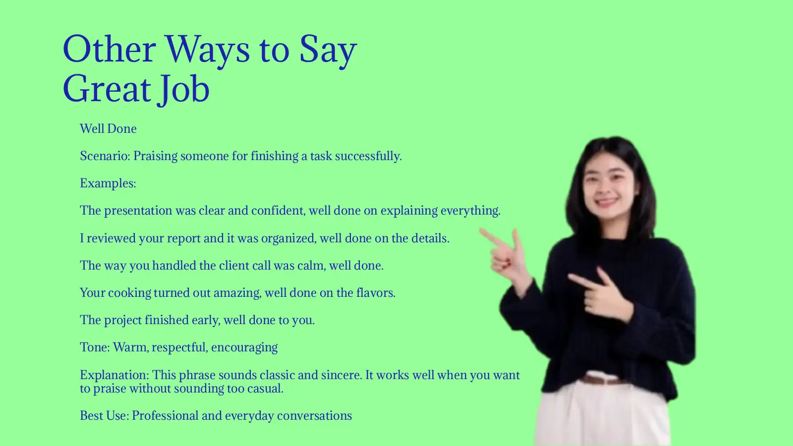 Other Ways to Say Great Job