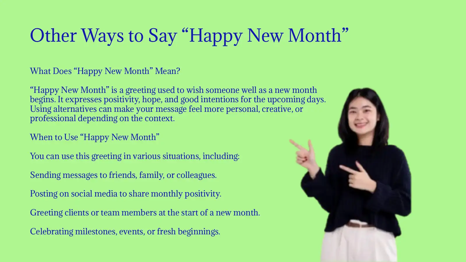 Other Ways to Say Happy New Month (With Examples)