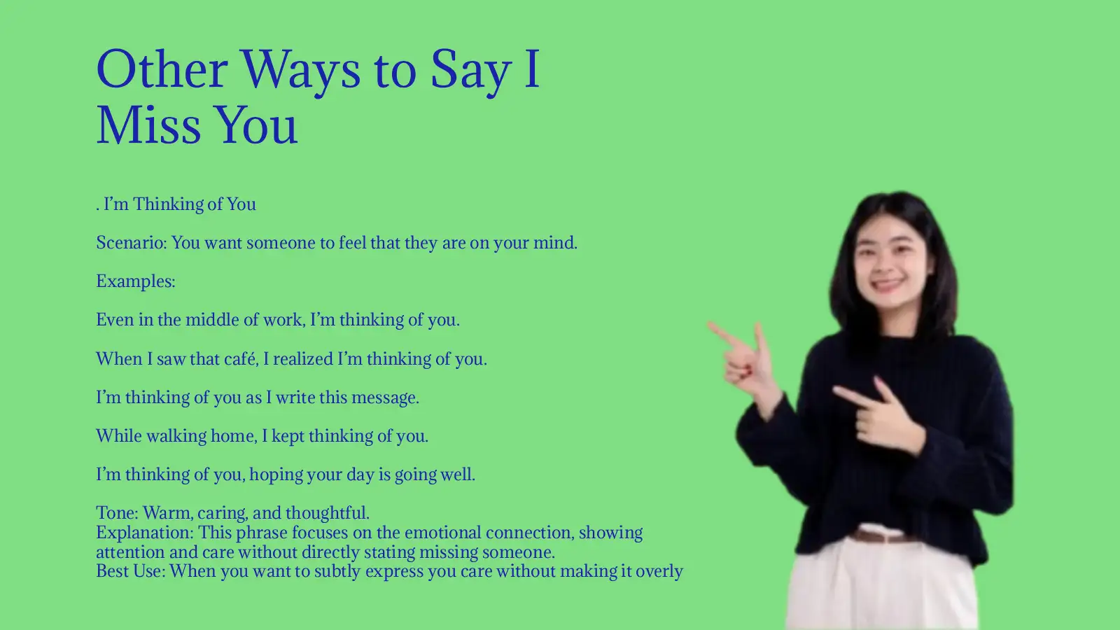 Other Ways to Say I Miss You