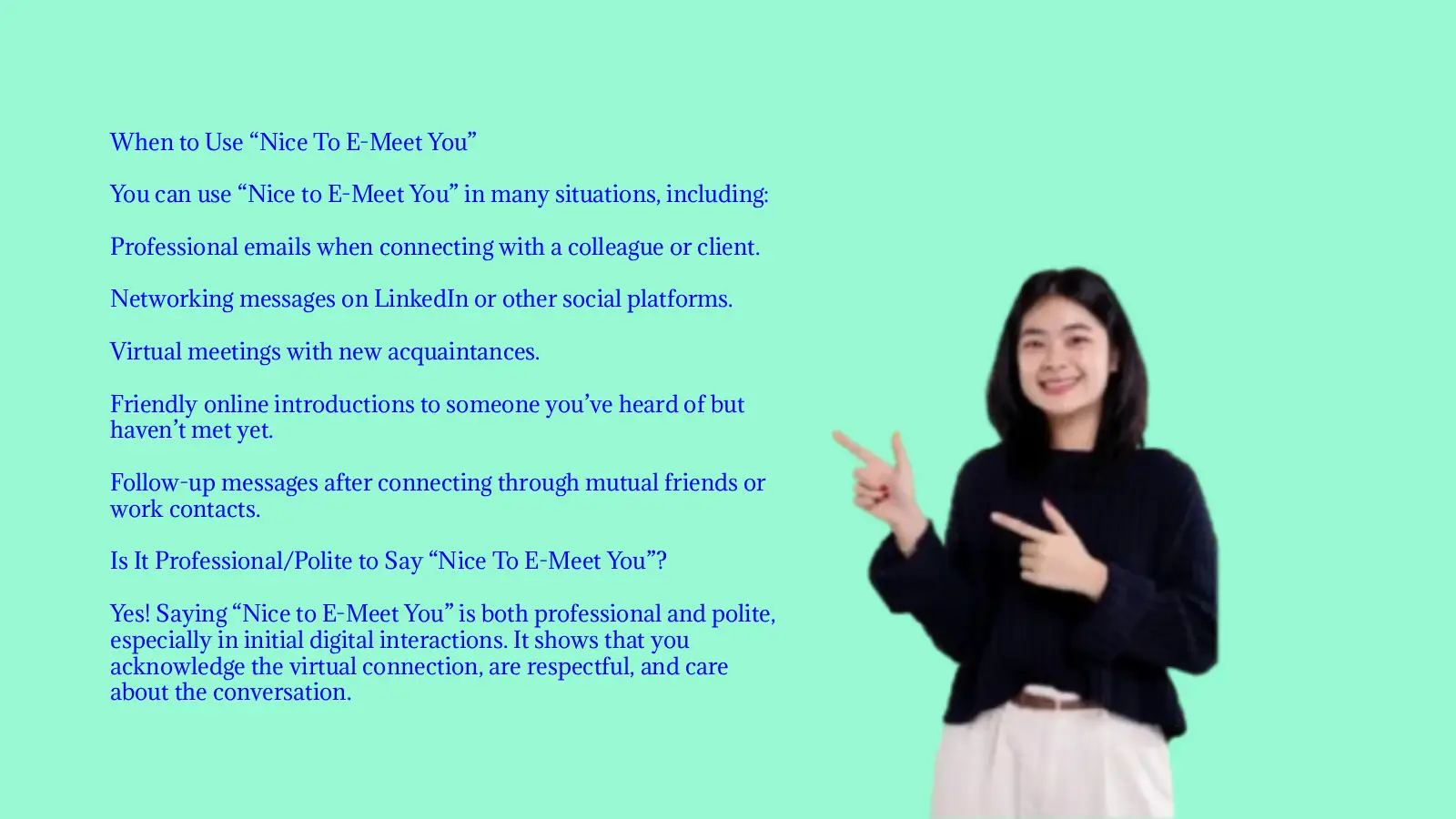 Other Ways to Say Nice To E Meet You