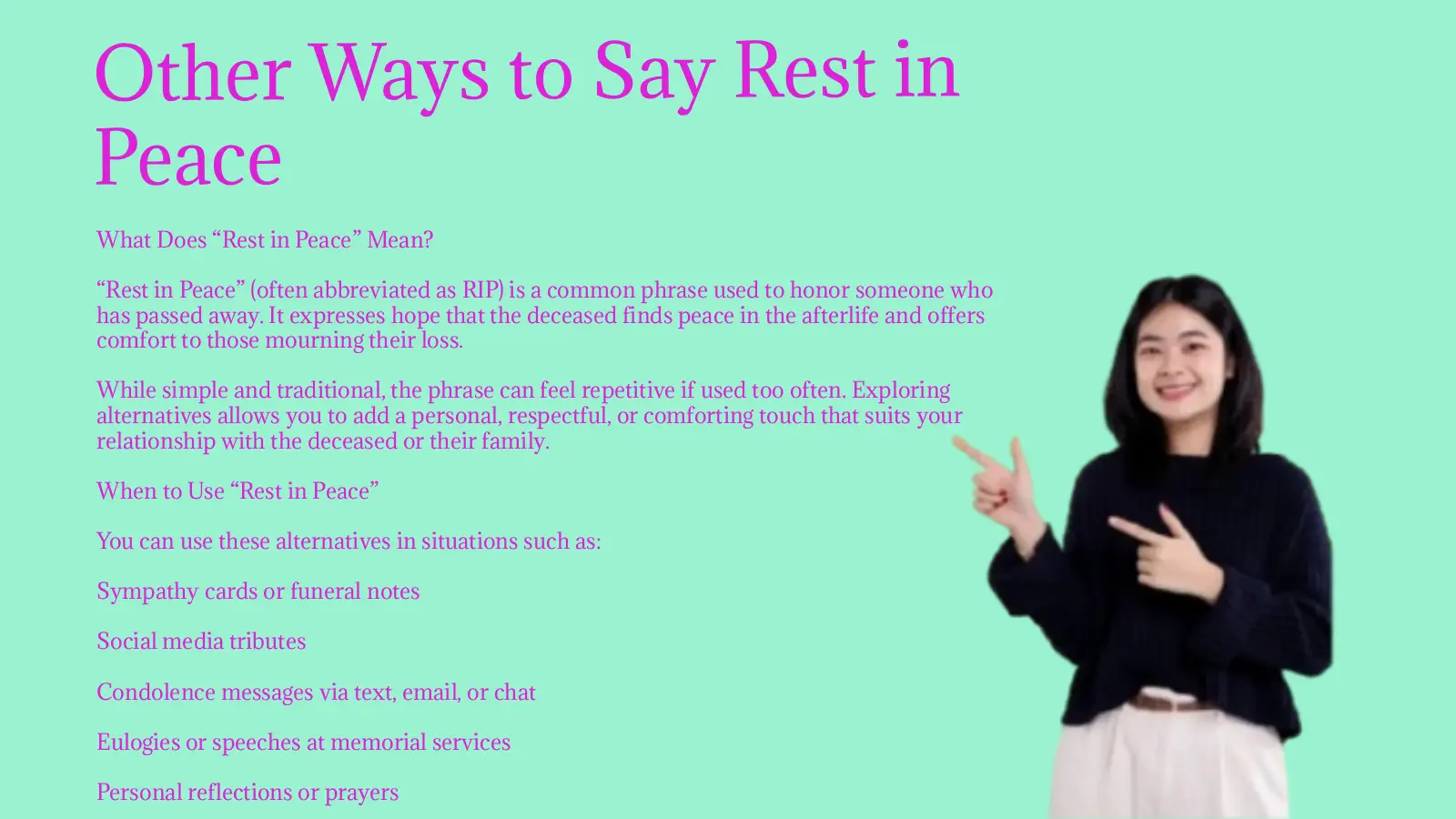 Other Ways to Say Rest in Peace