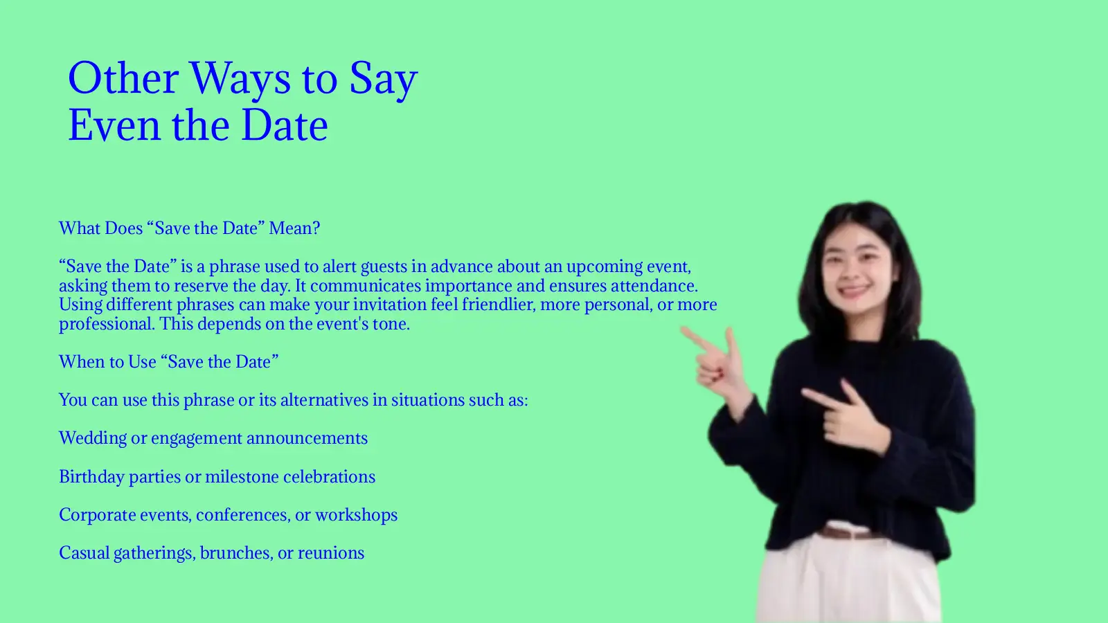 Other Ways to Say Save the Date