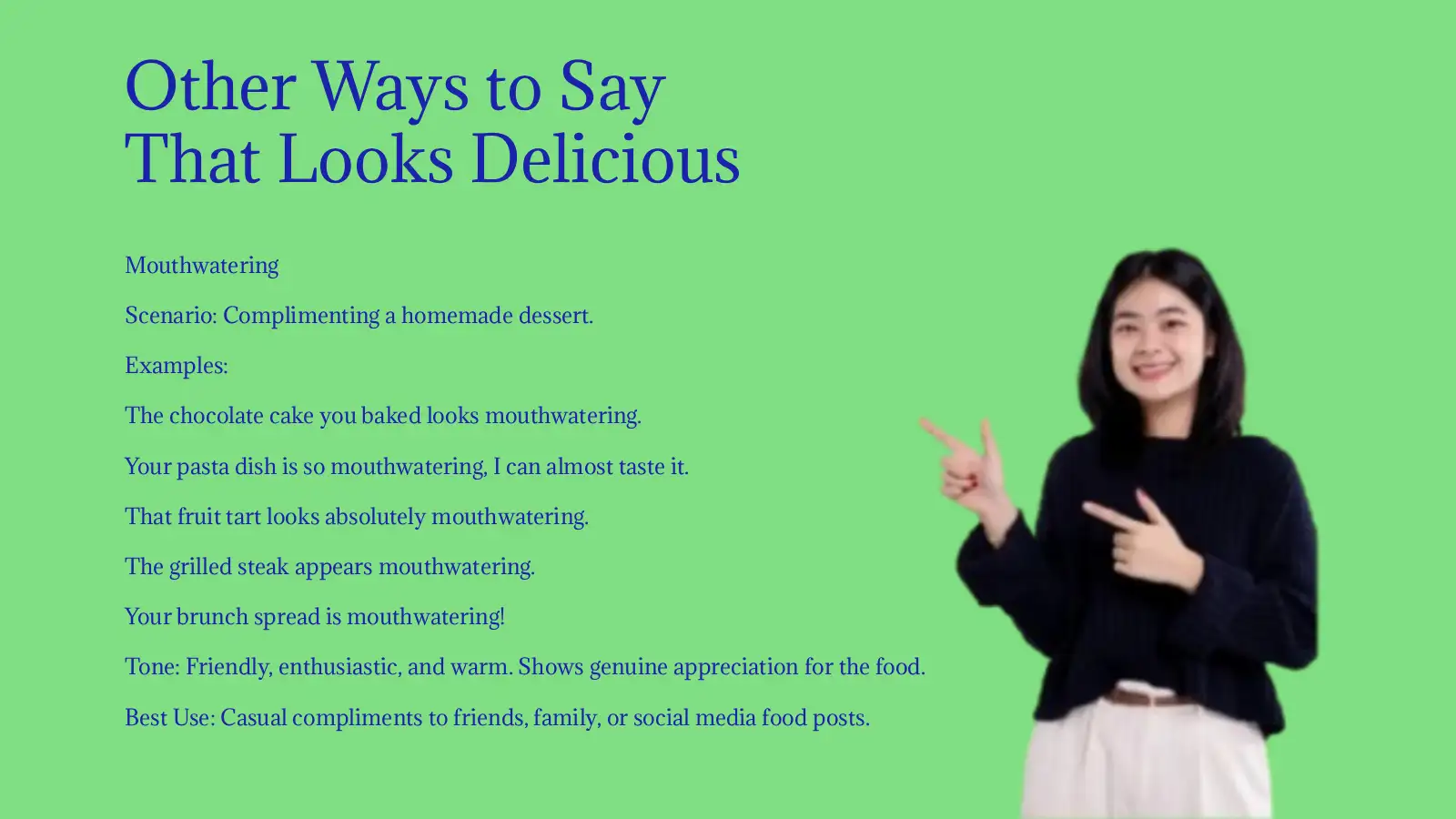 Other Ways to Say That Looks Delicious