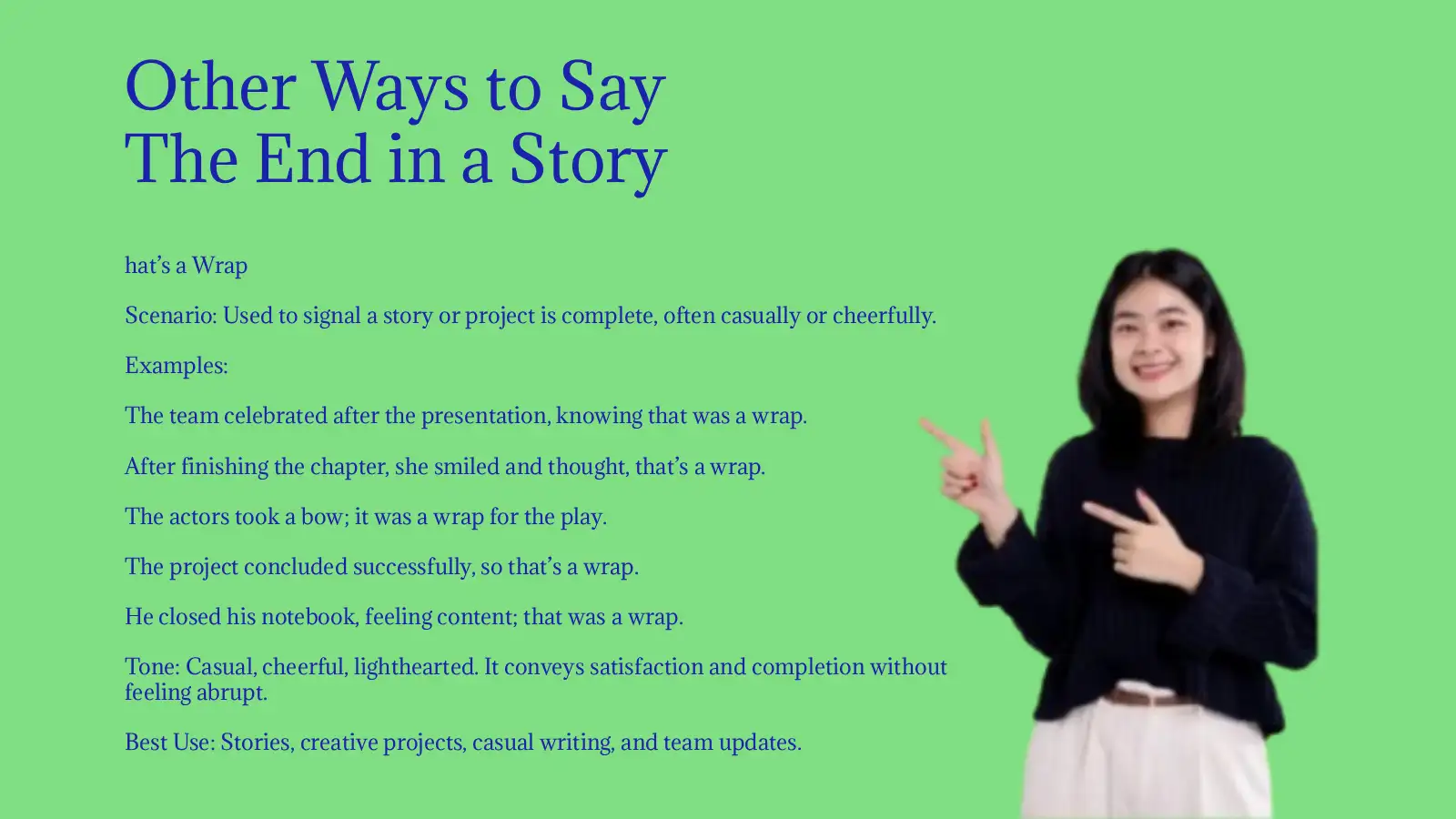 Other Ways to Say The End in a Story