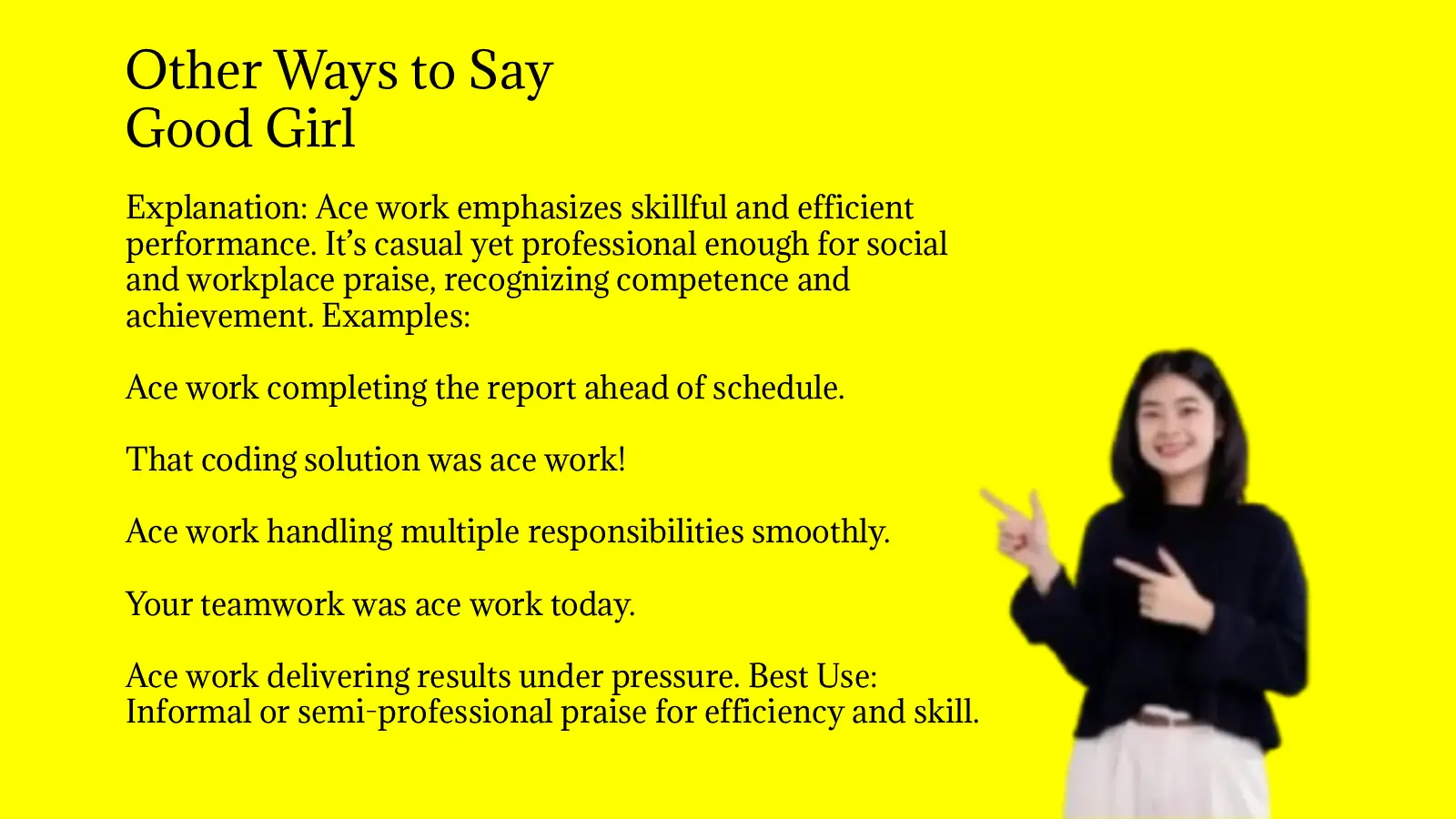 Other Ways to Say Good Girl