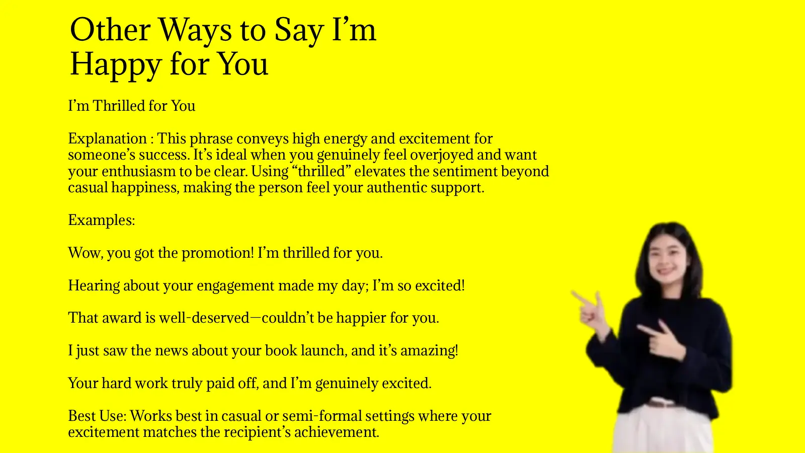 Other Ways to Say I’m Happy for You