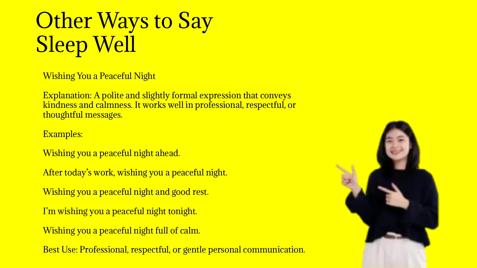 Other Ways to Say Sleep Well