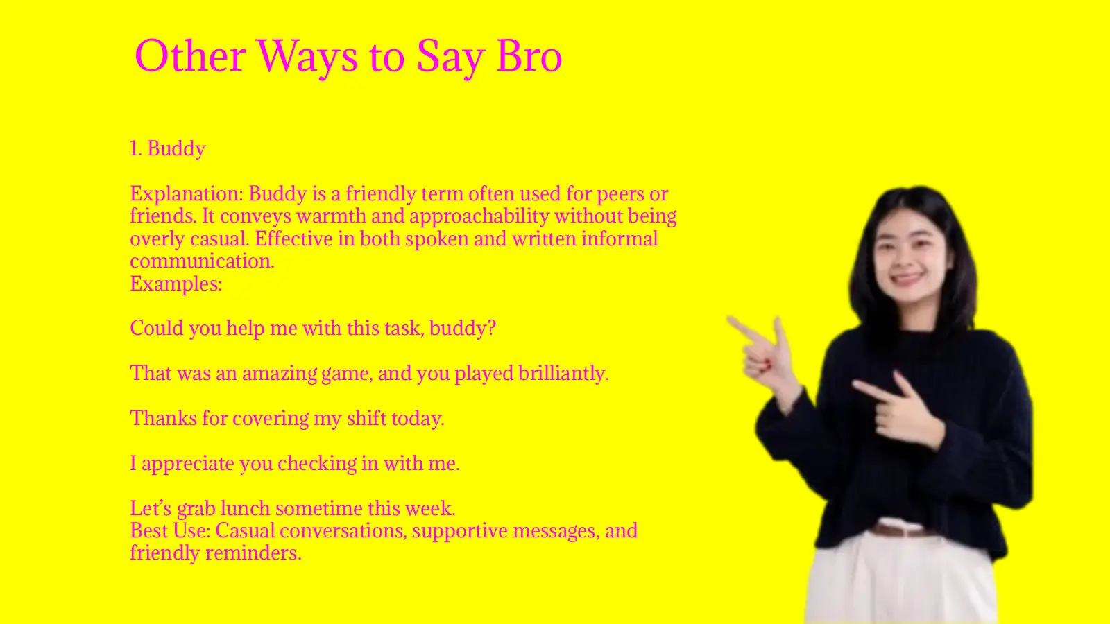 Other Ways to Say Bro