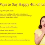 Other Ways to Say Happy 4th of July