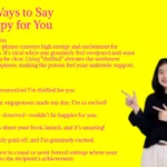 Other Ways to Say I’m Happy for You