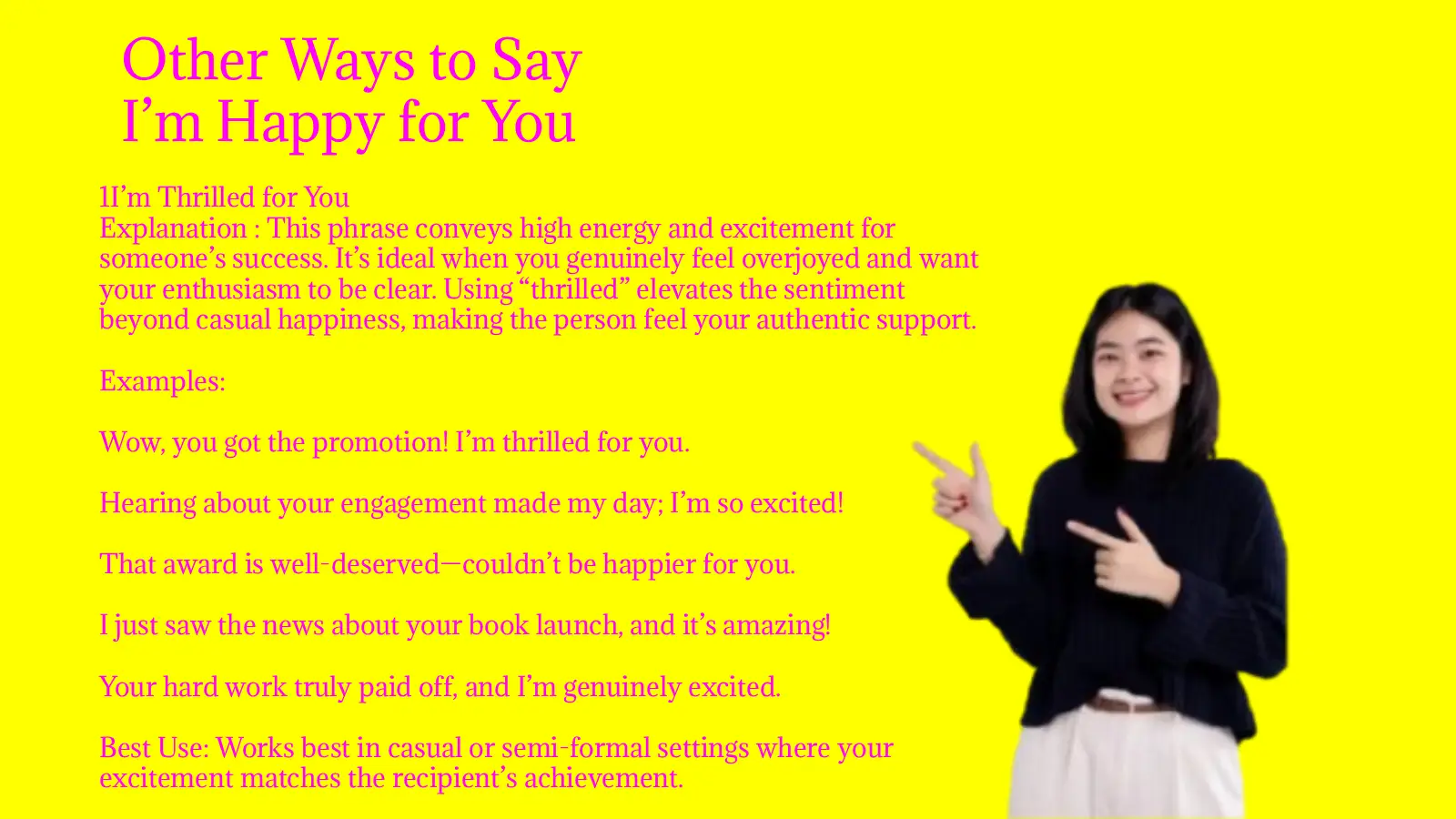 Other Ways to Say I’m Happy for You