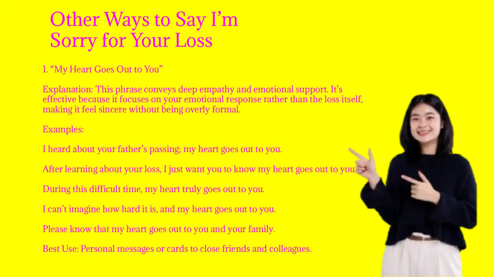 Other Ways to Say I’m Sorry for Your Loss