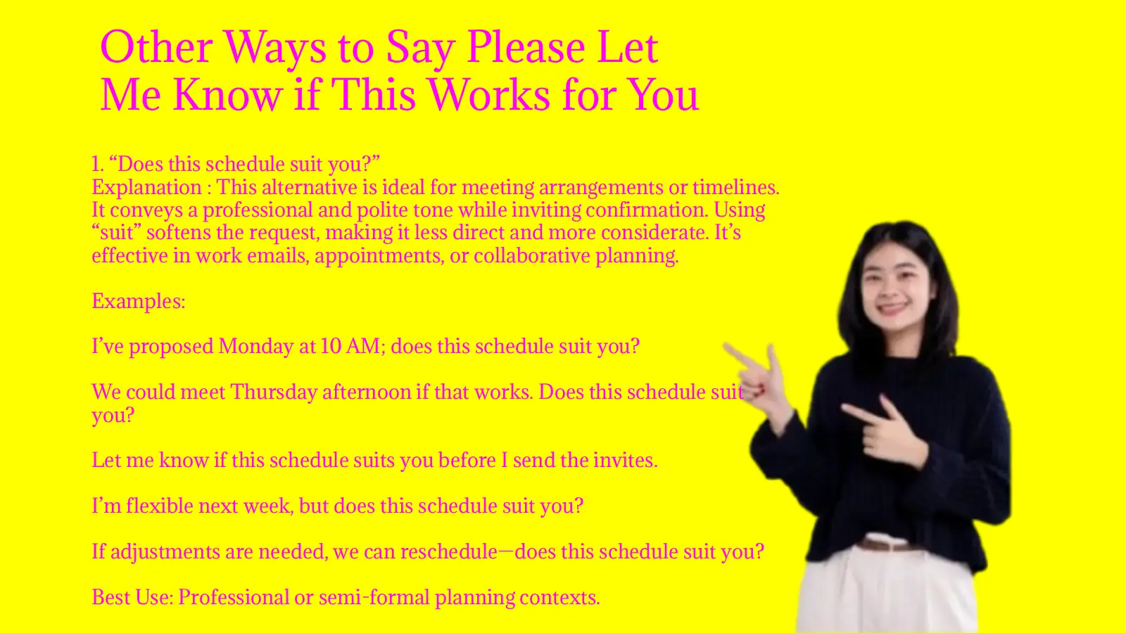 Other Ways to Say Please Let Me Know if This Works for You