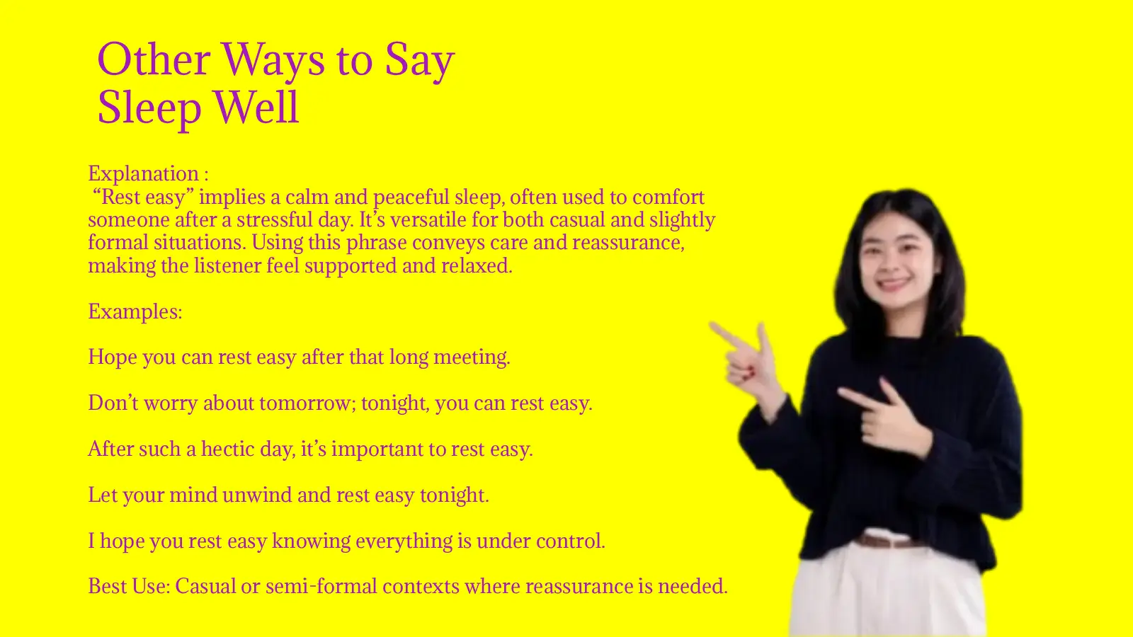 Other Ways to Say Sleep Well