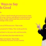 Other Ways to Say Sounds Good