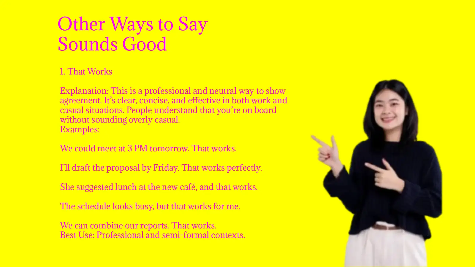 Other Ways to Say Sounds Good