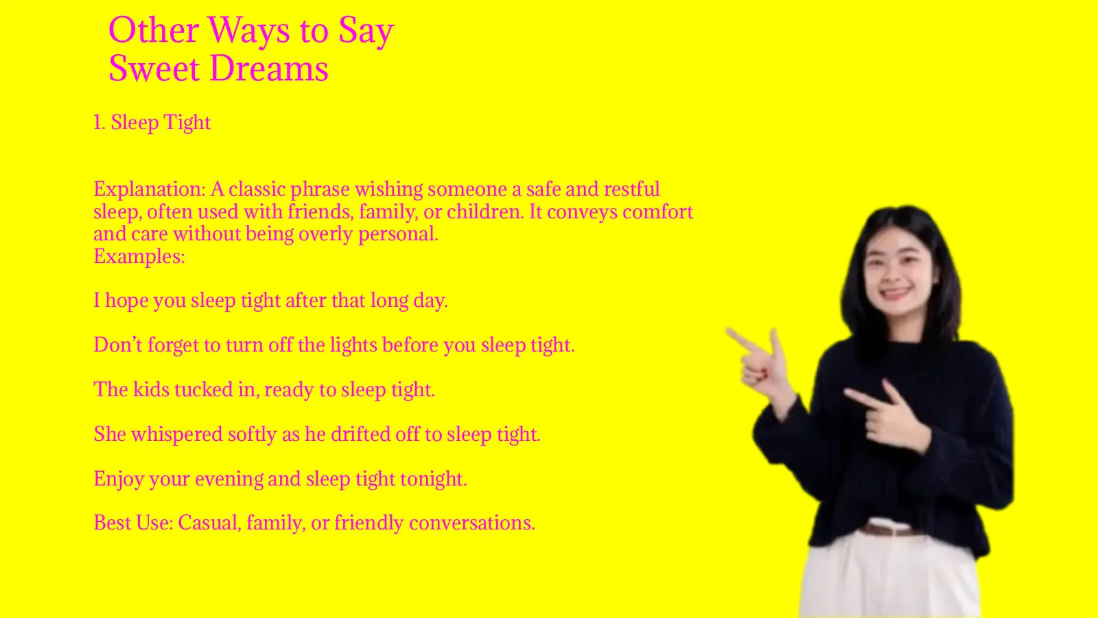 Other Ways to Say Sweet Dreams