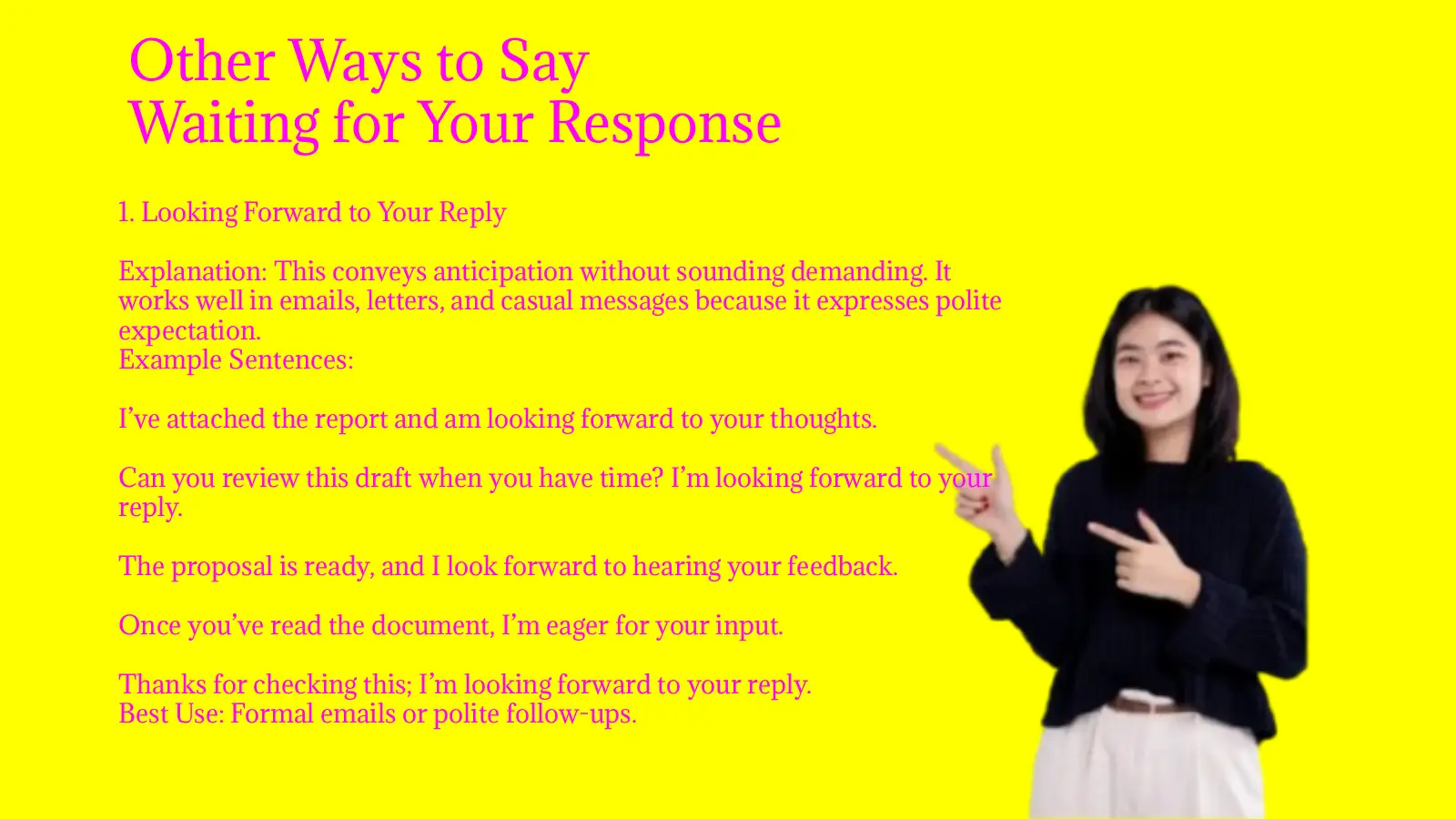 Other Ways to Say Waiting for Your Response