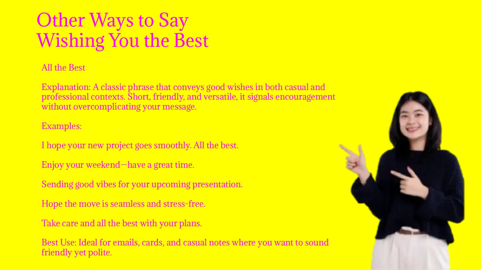 Other Ways to Say Wishing You the Best