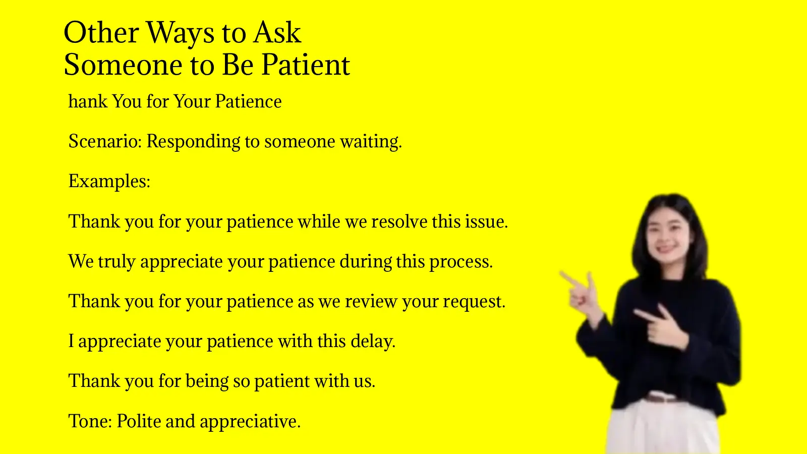 Other Ways to Ask Someone to Be Patient