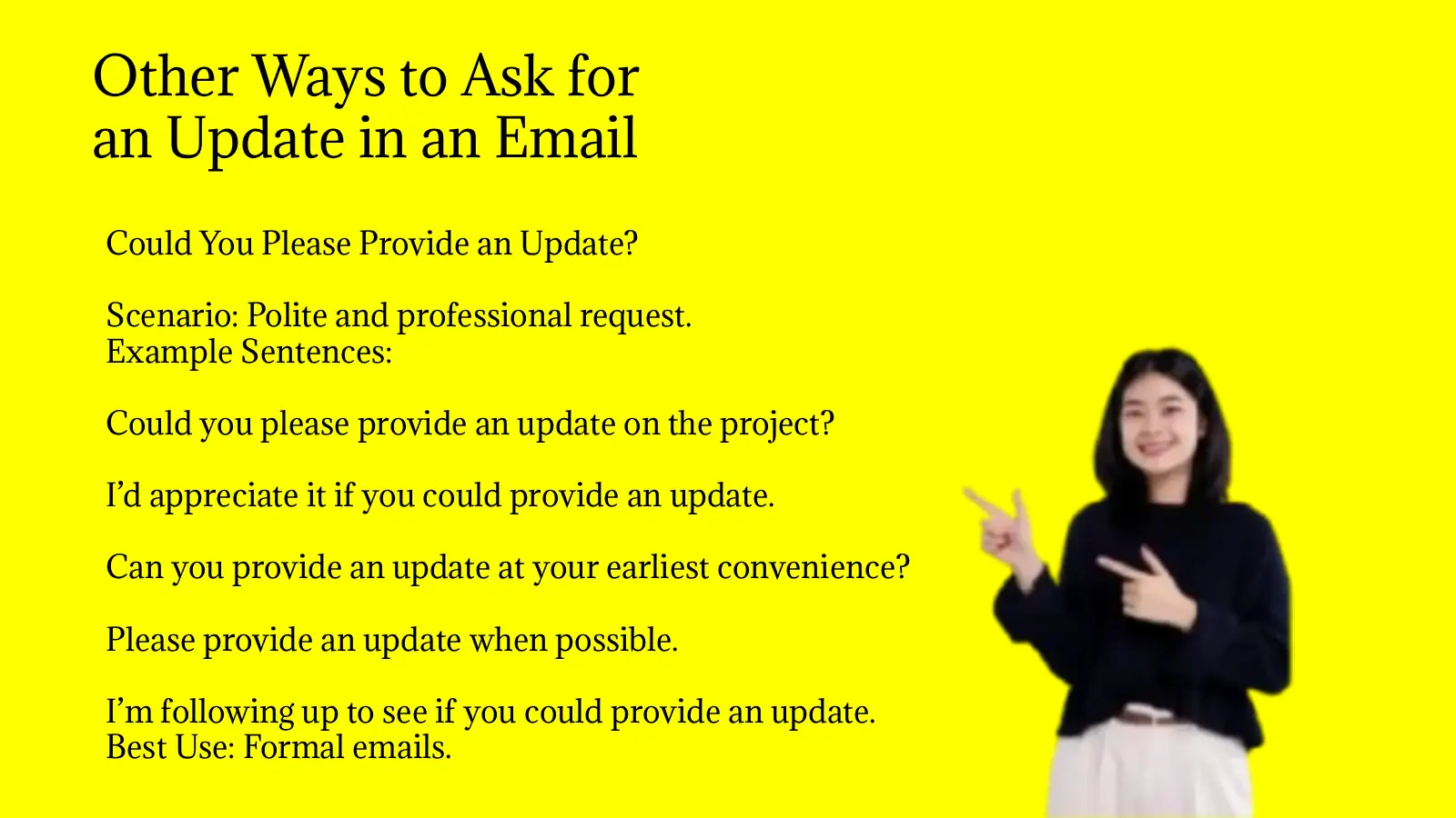 Other Ways to Ask for an Update in an Email