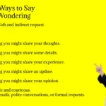 Other Ways to Say I Was Wondering