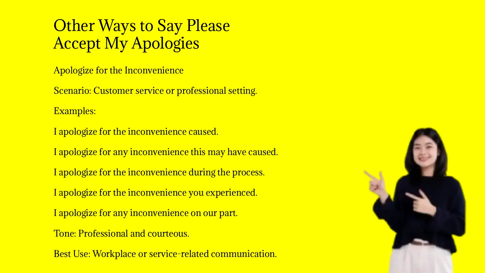 Other Ways to Say Please Accept My Apologies