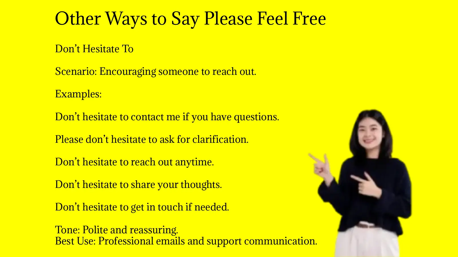 Other Ways to Say Please Feel