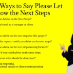 Other Ways to Say Please Let Me Know the Next Steps