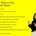 Other Ways to Say Second Chance