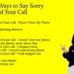Other Ways to Say Sorry I Missed Your Call