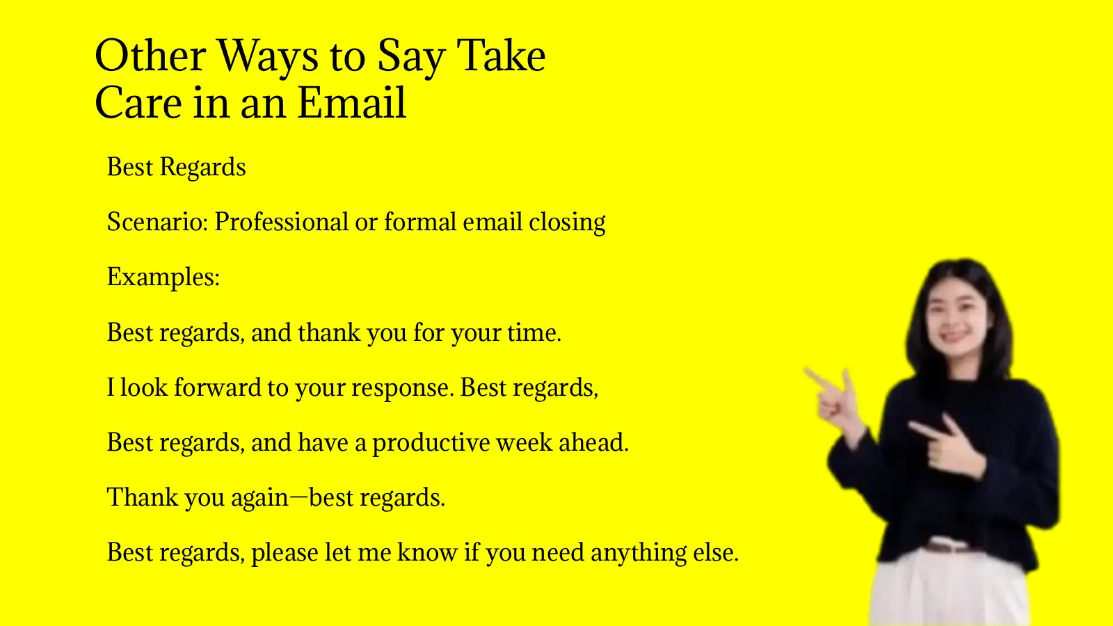 Other Ways to Say Take Care in an Email