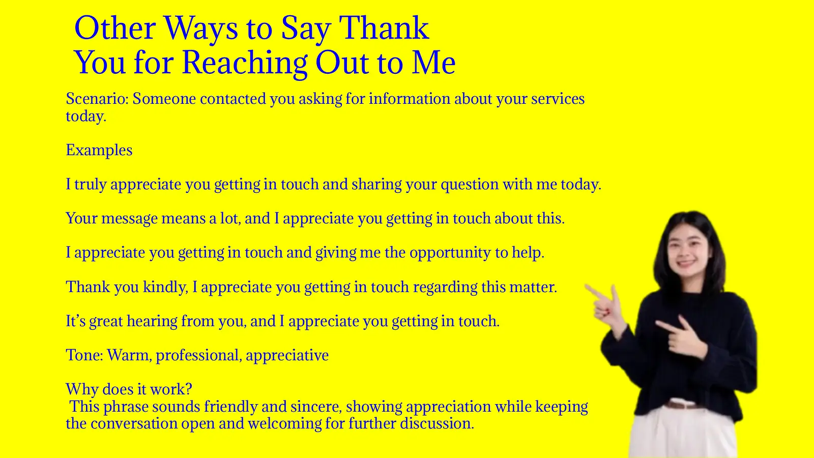 Other Ways to Say Thank You for Reaching Out to Me