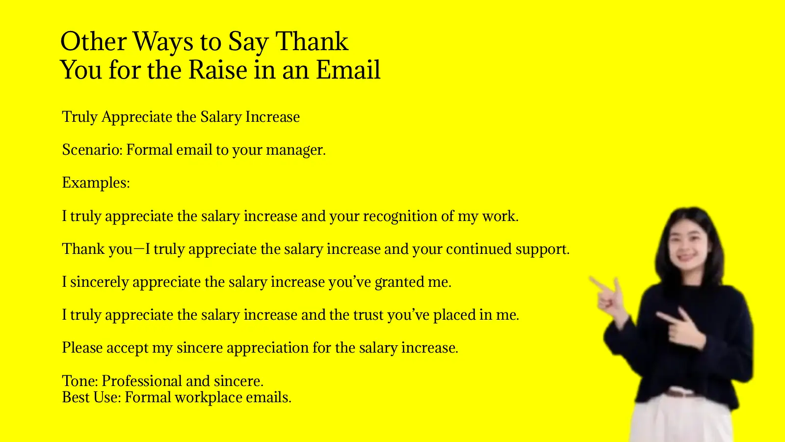 Other Ways to Say Thank You for the Raise in an Email