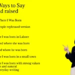 Other Ways to Say born and raised