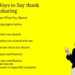 Other Ways to Say thank you for sharing