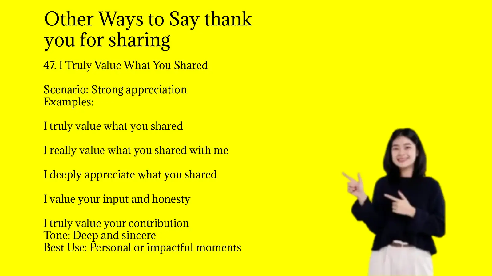 Other Ways to Say thank you for sharing