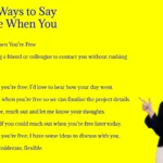 Other Ways to Say Call Me When You Have Time