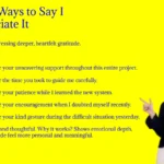 Other Ways to Say I Appreciate