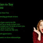 Other Ways to Say I Love You