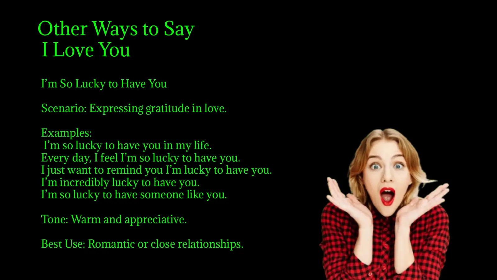 Other Ways to Say I Love You
