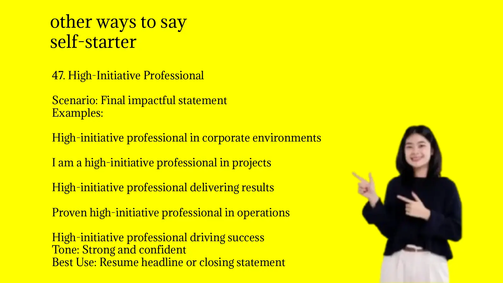 other ways to say self-starter