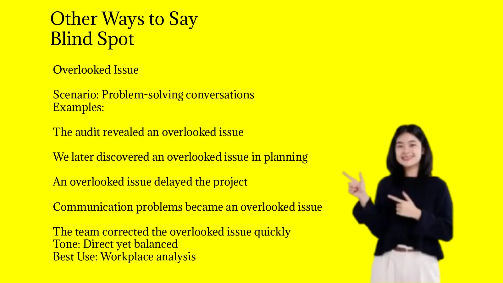 Other Ways to Say Blind Spot