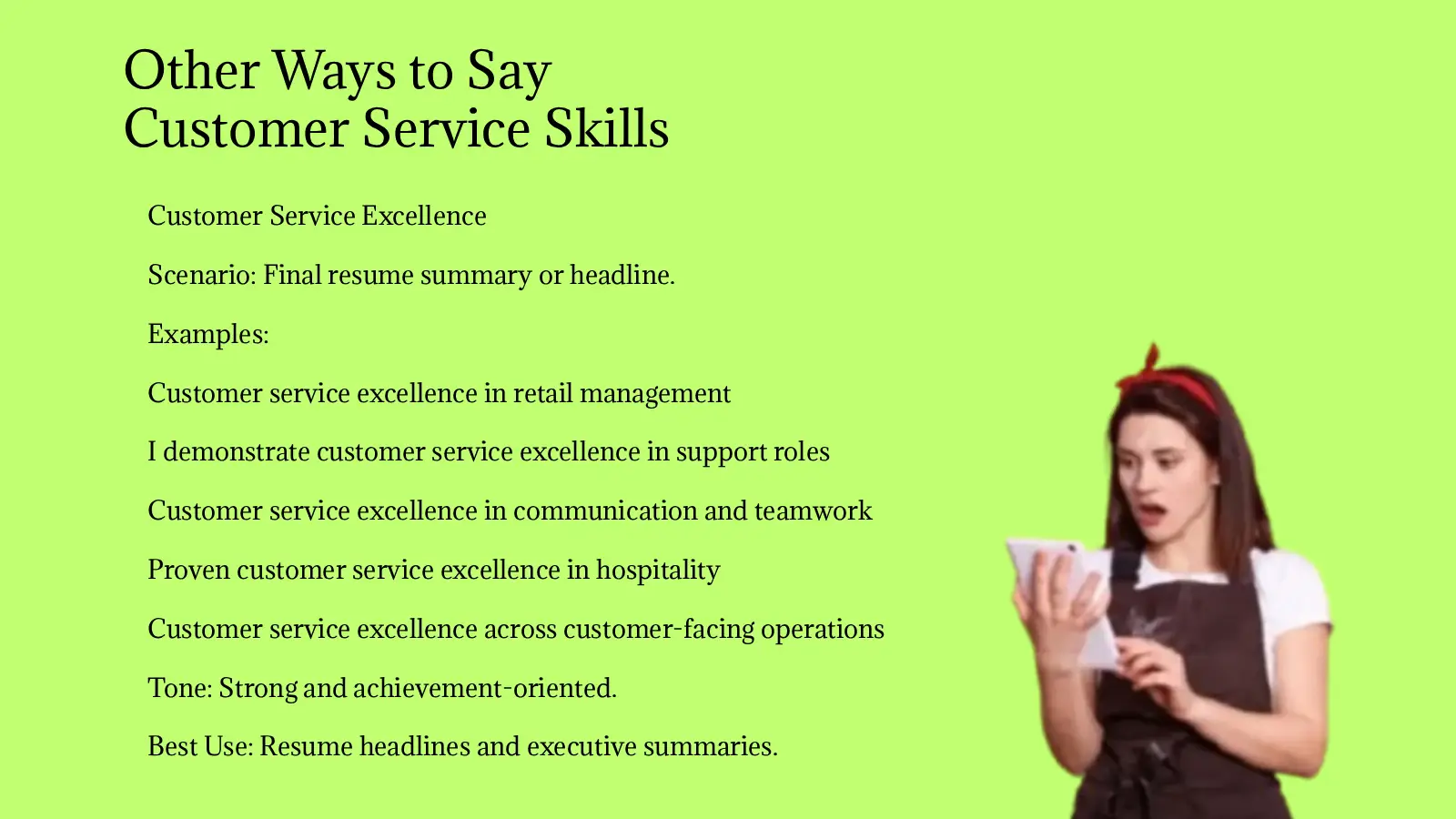 Other Ways to Say Customer Service Skills