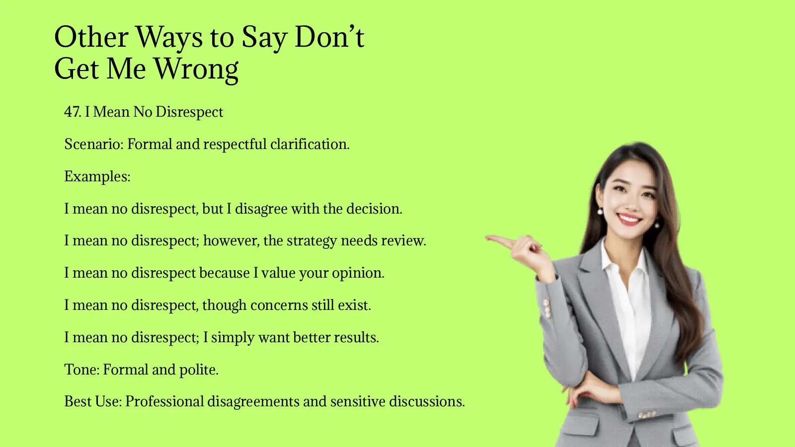Other Ways to Say Don’t Get Me Wrong