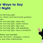 Other Ways to Say Good Night