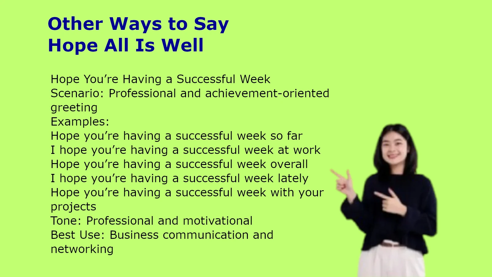Other Ways to Say Hope All Is Well